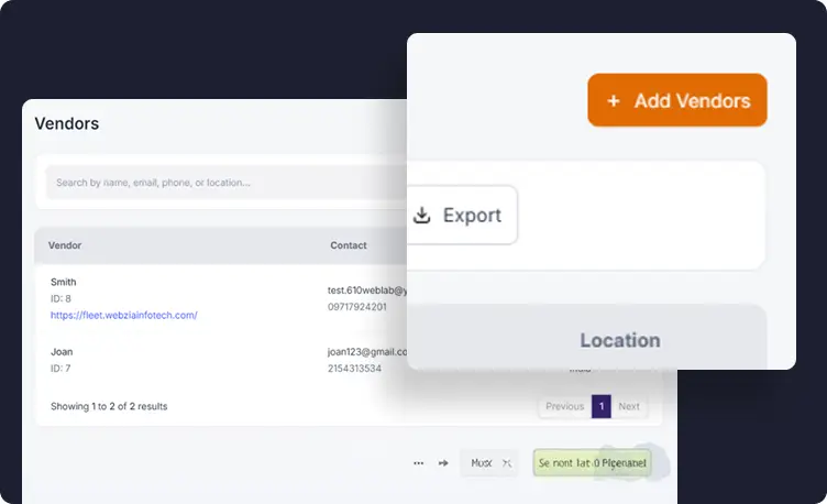 Task and vendor management